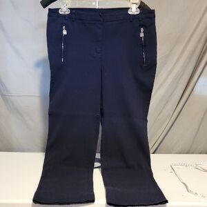 Anne Klein Blue Flare Pants with Tailored Sophistication